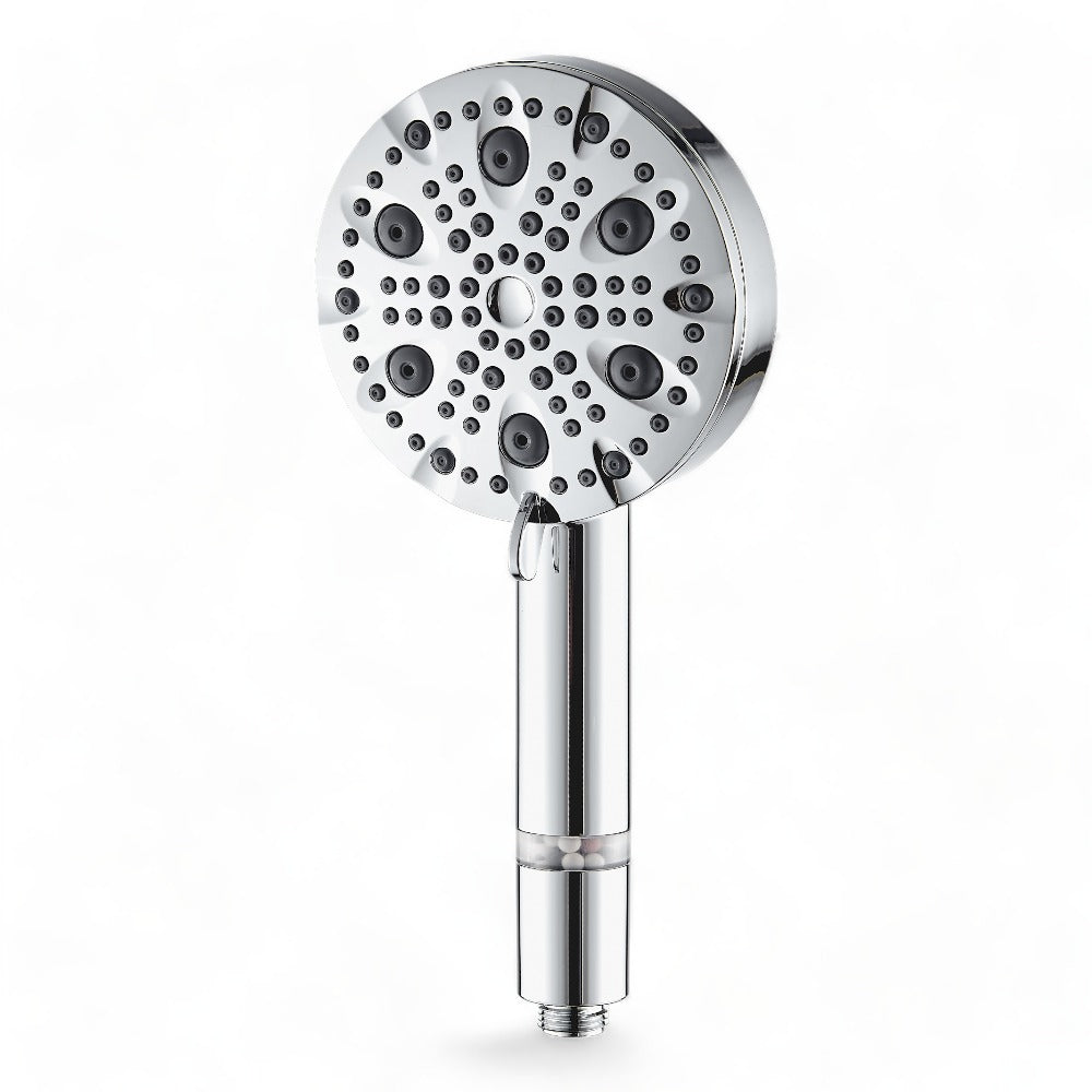 MineralStream Luxe 9 Mode High Pressure Showerhead in chrome, front view