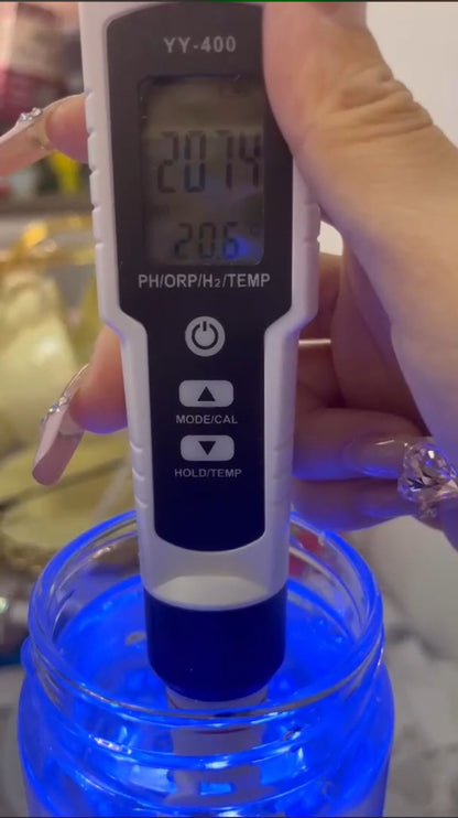 MineralStream Hydrogen Water Bottle PPB test showing over 2000 PPB H2