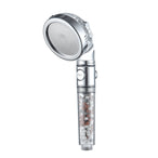 MineralStream Ionic Shower Head 2.0 in chrome, front view of the shower head