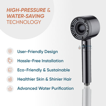 MineralStream Hey Pure Filtered Shower Head with 5 spray functions