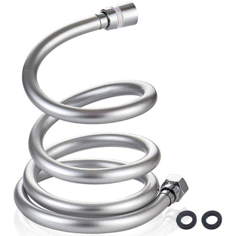 MineralStream Replacement Hose 1.5m in chrome with braided stainless steel exterior