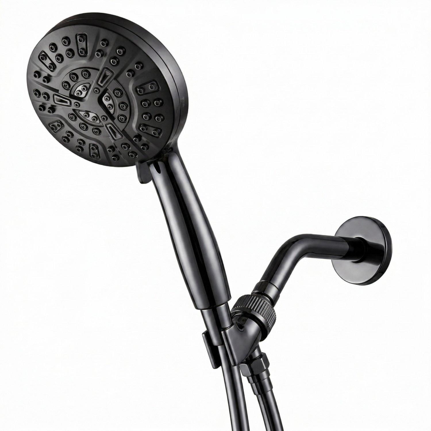Luxe 10 Mode Showerhead Shower Essentials Kit in black