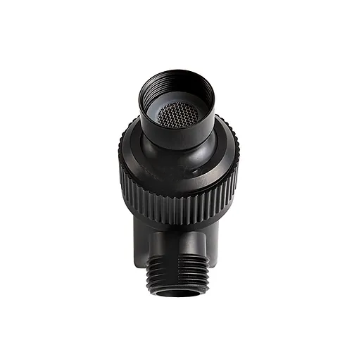 MineralStream Shower Head Holder in matte black - close-up of the adjustable ball joint