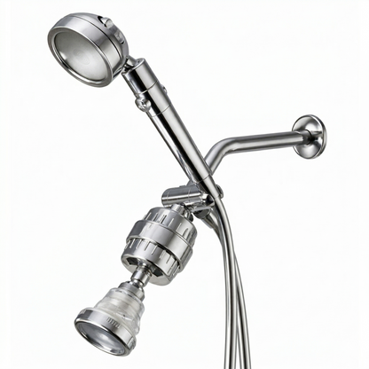 MineralStream Duo Dual Shower System - handheld and wall shower head kit