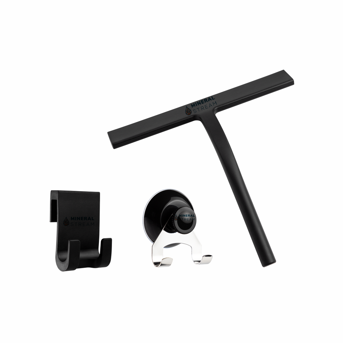 MineralStream Shower Squeegee silicone blade closeup for streak-free wiping