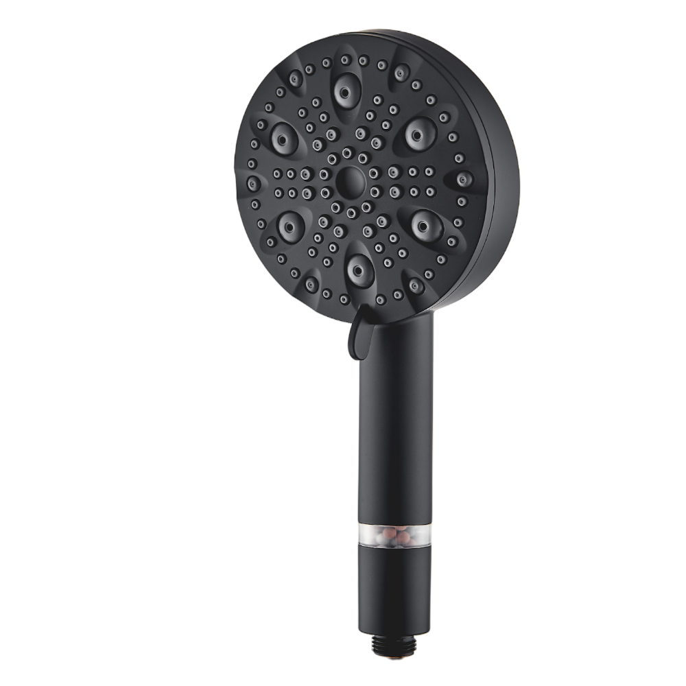 MineralStream Luxe 9 Mode High Pressure Showerhead in matte black finish