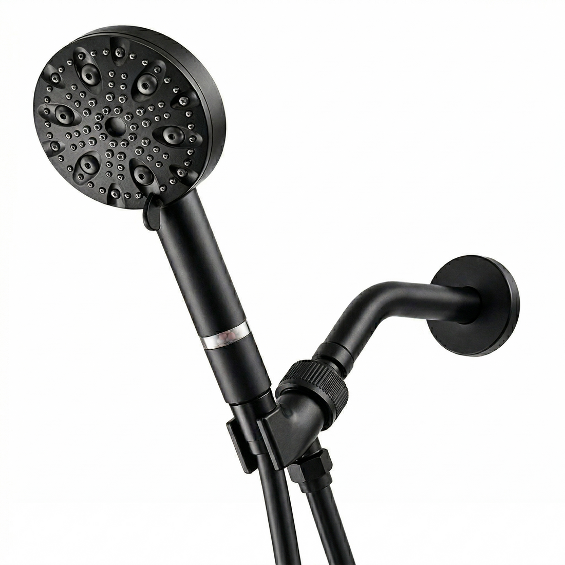 MineralStream Luxe 9 Mode Showerhead Essentials Kit in black