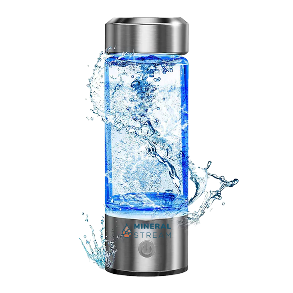 MineralStream Hydrogen Water Bottle front view