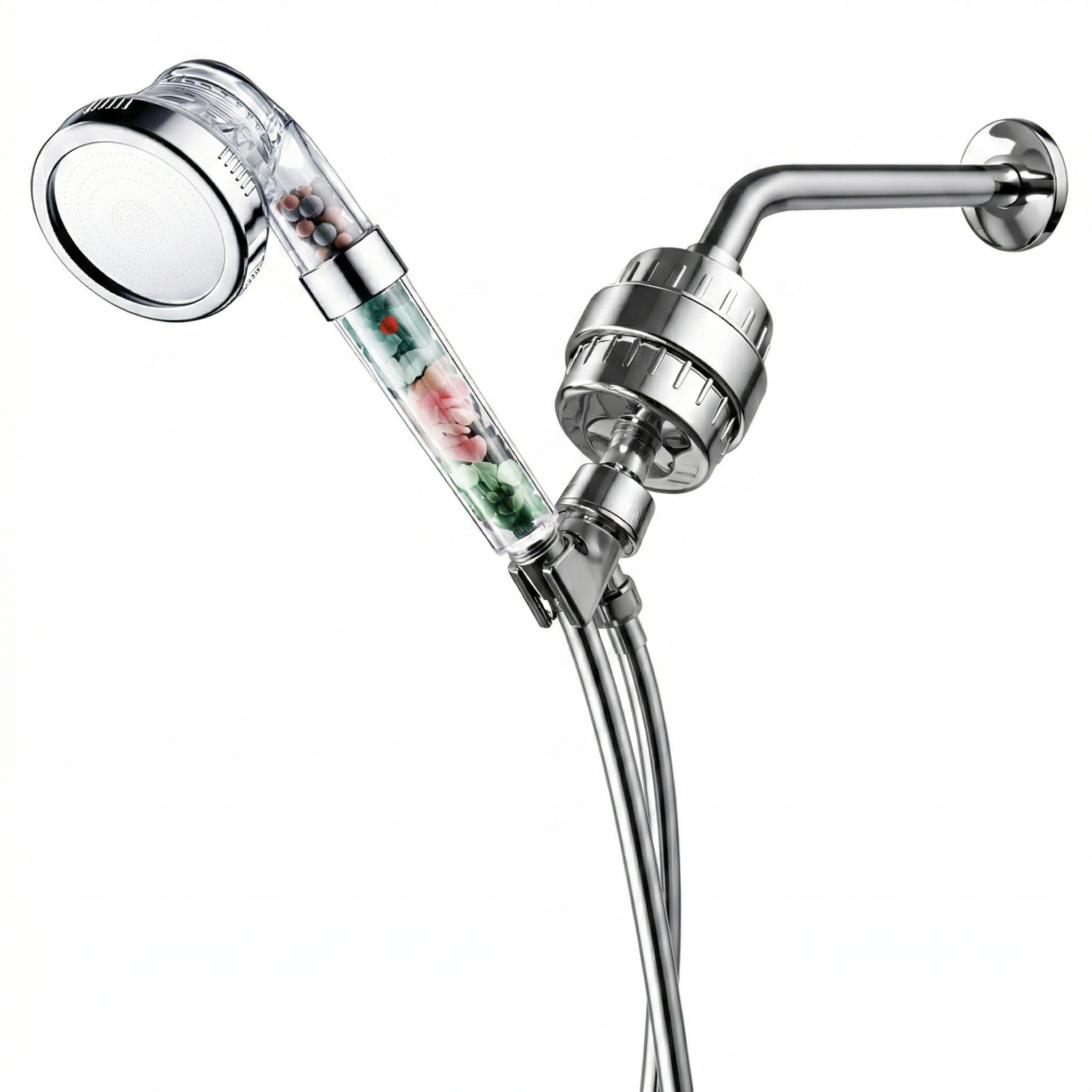 MineralStream Chakra Showerhead Complete Shower Kit front view