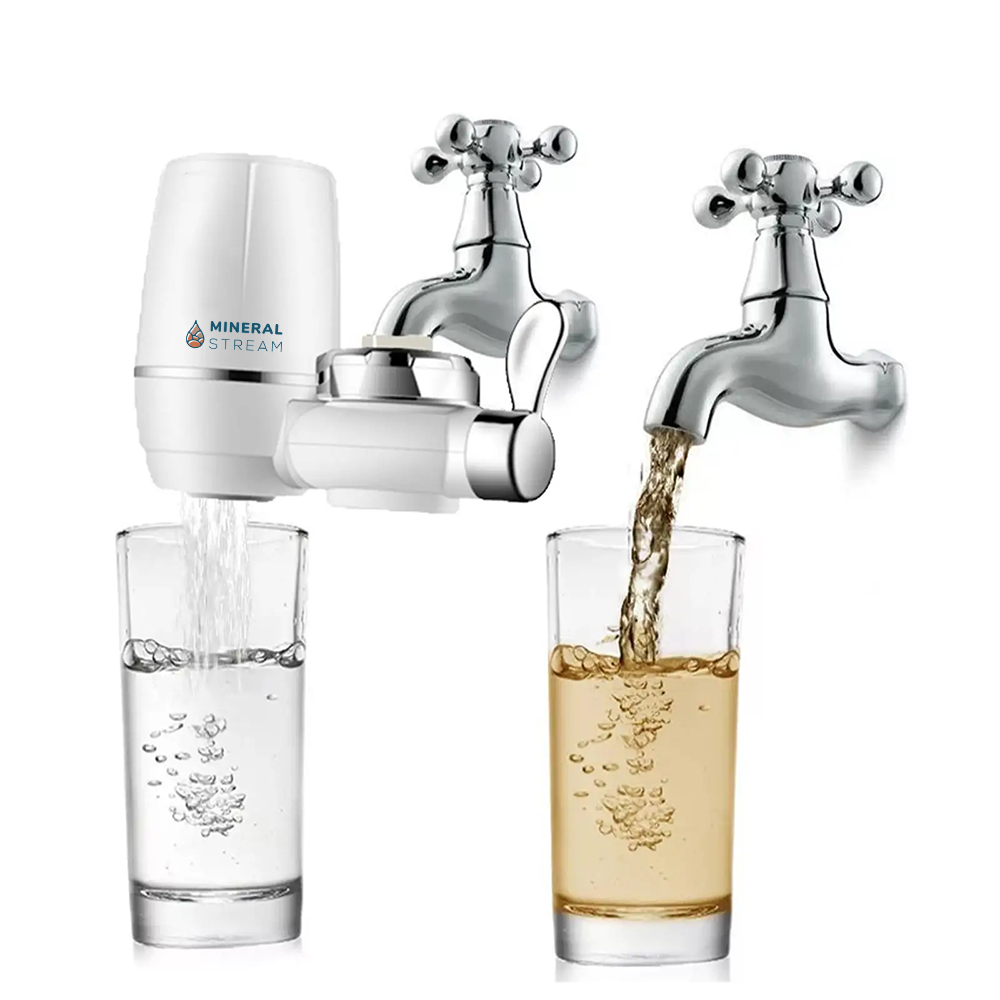 Advanced Faucet Water Filter comparison of filtered versus unfiltered tap water