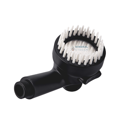 Dog Spa Shower Head in black, handheld pet shower head front view