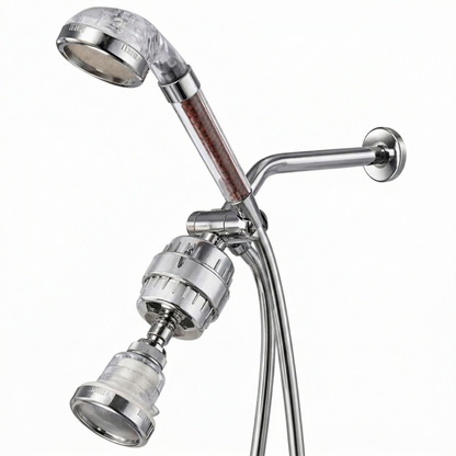 MineralStream Eco-Friendly Shower Head dual kit front view