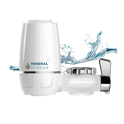 Advanced Faucet Water Filter producing a fresh splash of filtered tap water