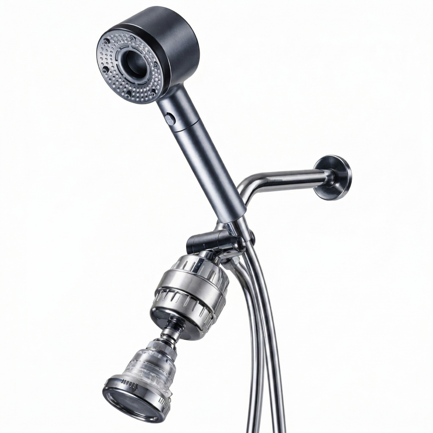 Hey Pure Filtered Shower Head dual shower kit in blue