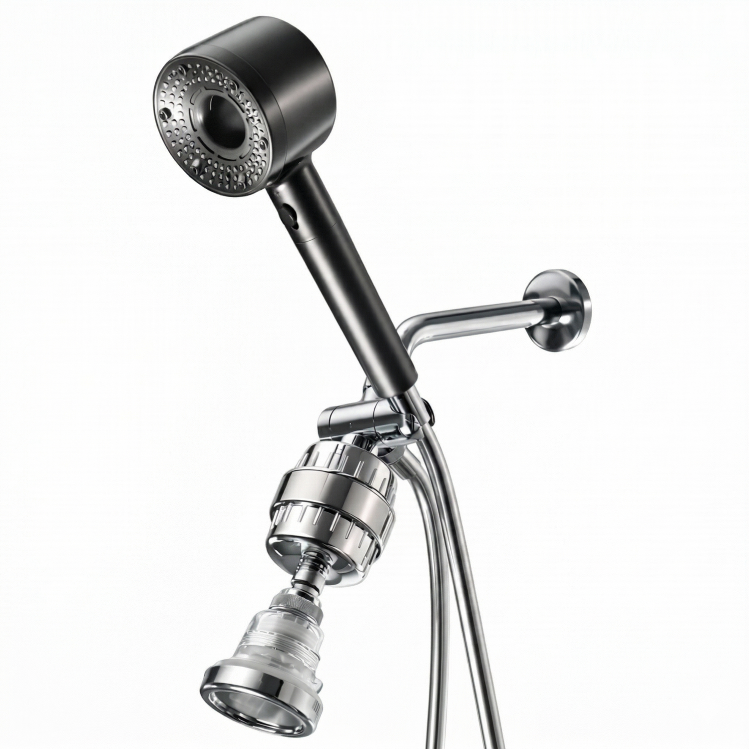 Hey Pure Filtered Shower Head dual shower kit in grey