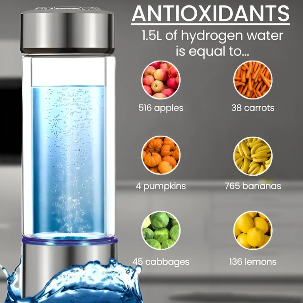 MineralStream Hydrogen Water Bottle with hydrogen-rich water