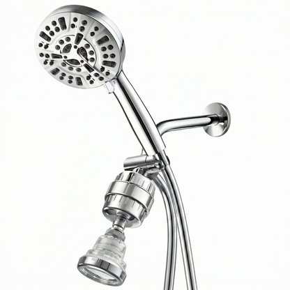 Luxe 10 Mode Dual Shower System - front view of bundles by Mineral Stream
