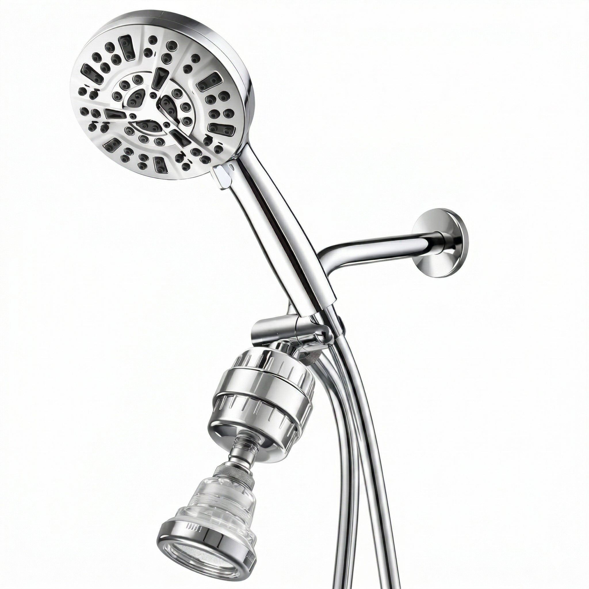 Luxe 10 Mode Dual Shower System - front view of bundles by Mineral Stream