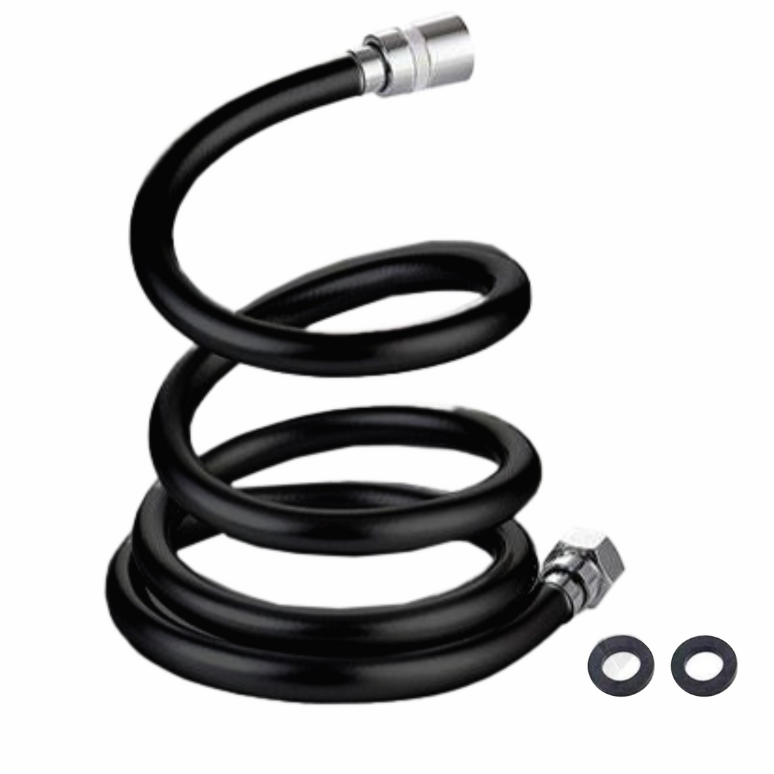 MineralStream BLCK Replacement Hose 1.5m in black stainless steel braided finish