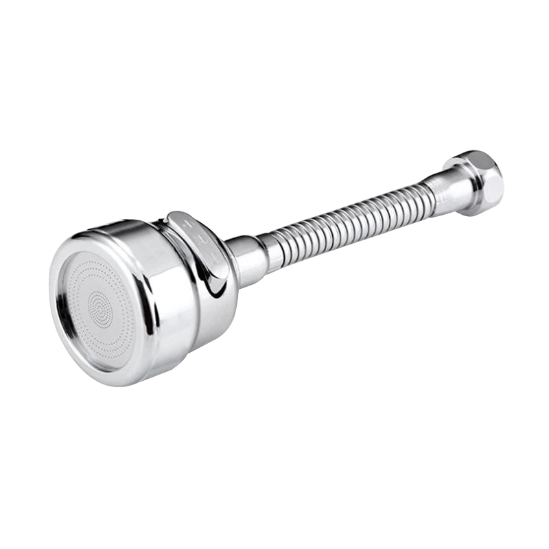 MineralStream 360° Kitchen Faucet - chrome swivel sprayer attachment front view