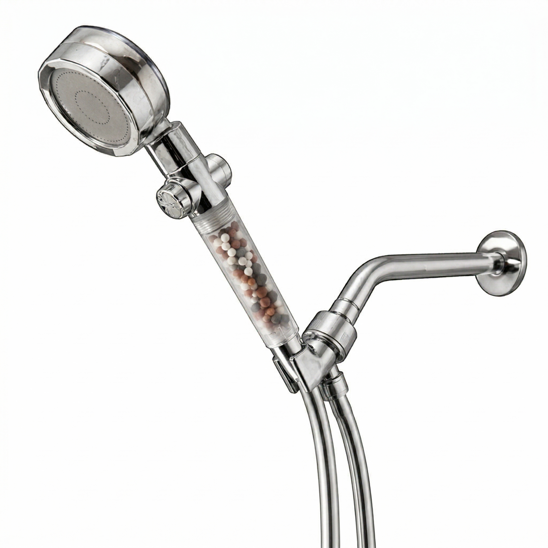 TurboFan Showerhead Shower Essentials Kit - shower head, hose and holder by MineralStream