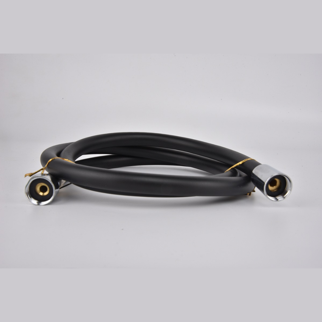 MineralStream BLCK Replacement Hose 1.5m coiled, showing black braided exterior